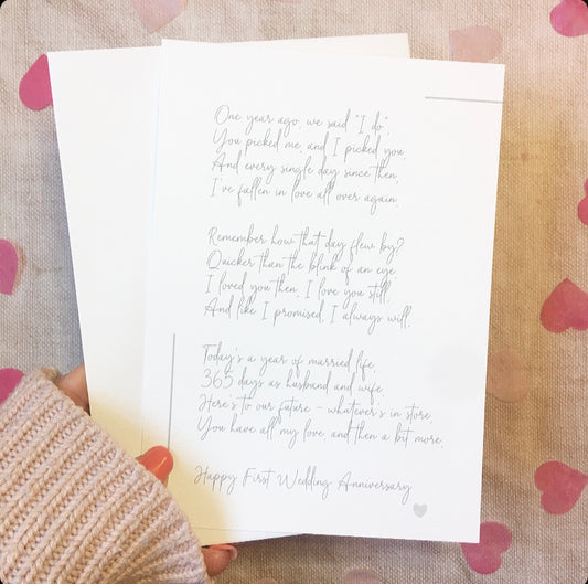 Happy 1st Wedding Anniversary, First Wedding Anniversary Gift - Download & Print
