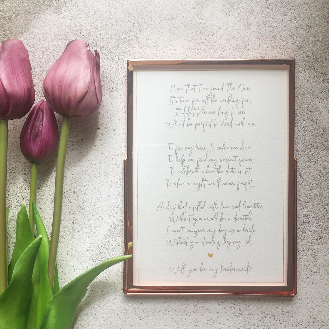 Will you be my bridesmaid?, Will you be my Maid of Honour?, Bridesmaid Proposal, Maid of Honour Proposal, Bridesmaid Proposal Poem, Bridesmaid Boxes, Bridesmaid Gifts
