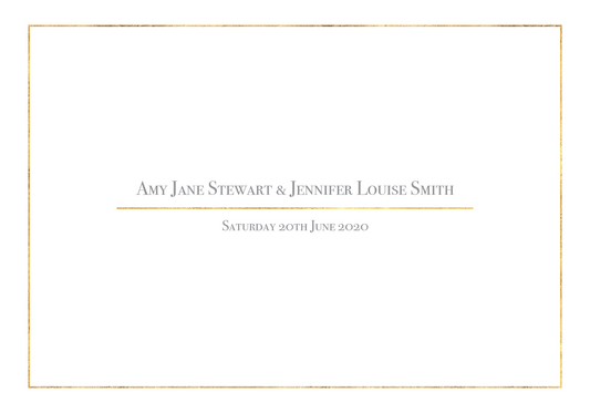 Classic Gold Foil Effect Frame RSVP