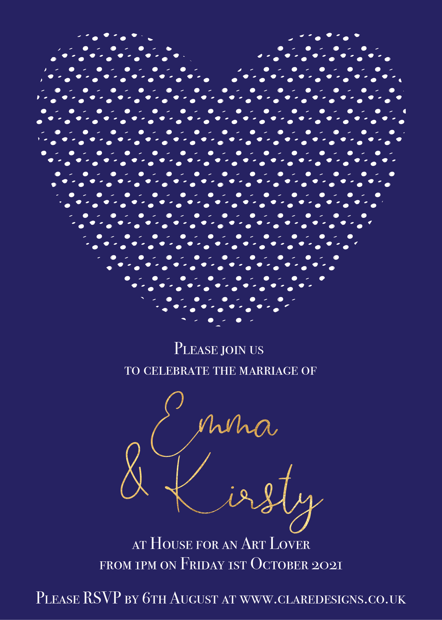 Simple Love Heart Invitation