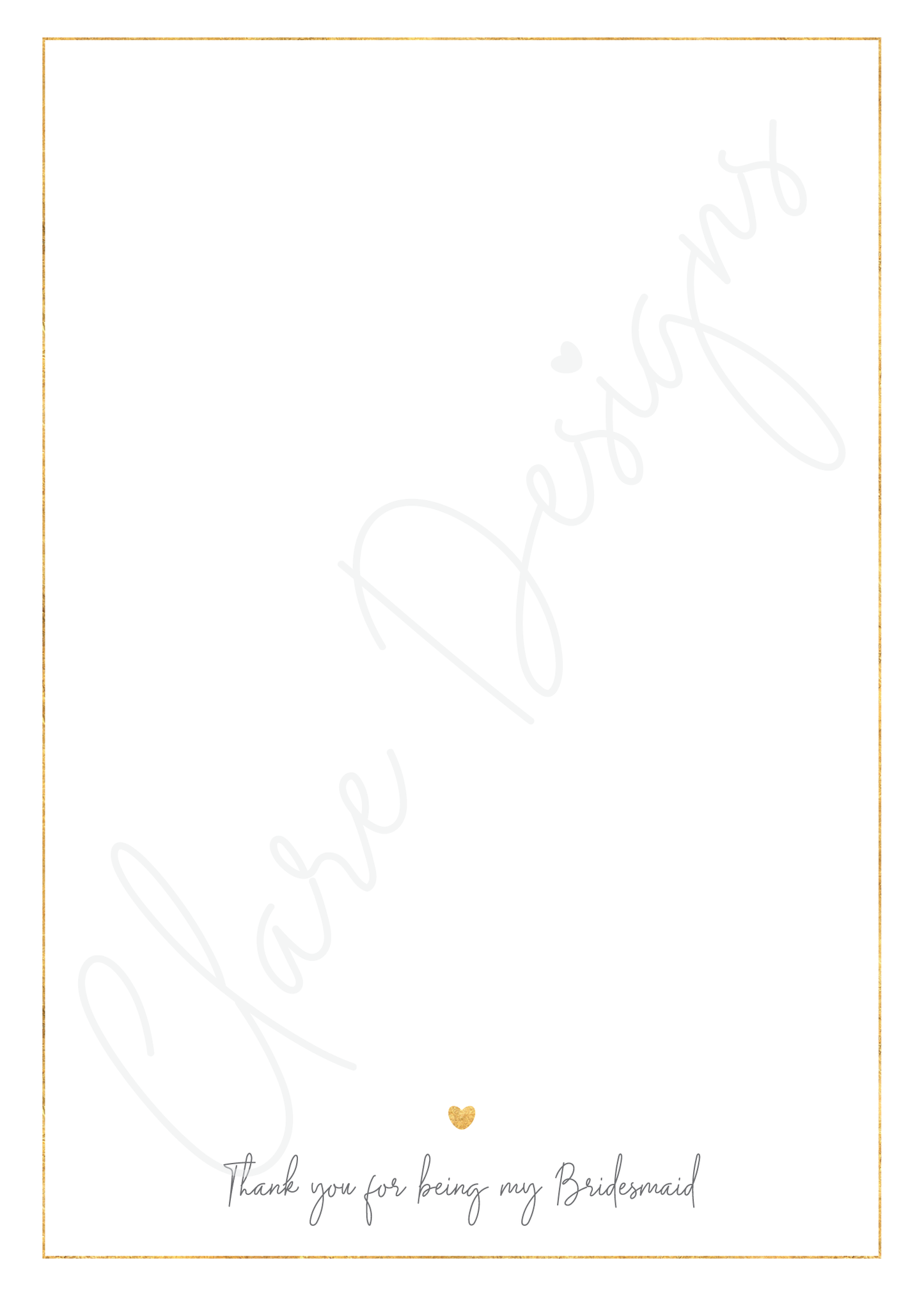 'Thank you for being my Bridesmaid/Maid of Honour' Poem - Download & Print