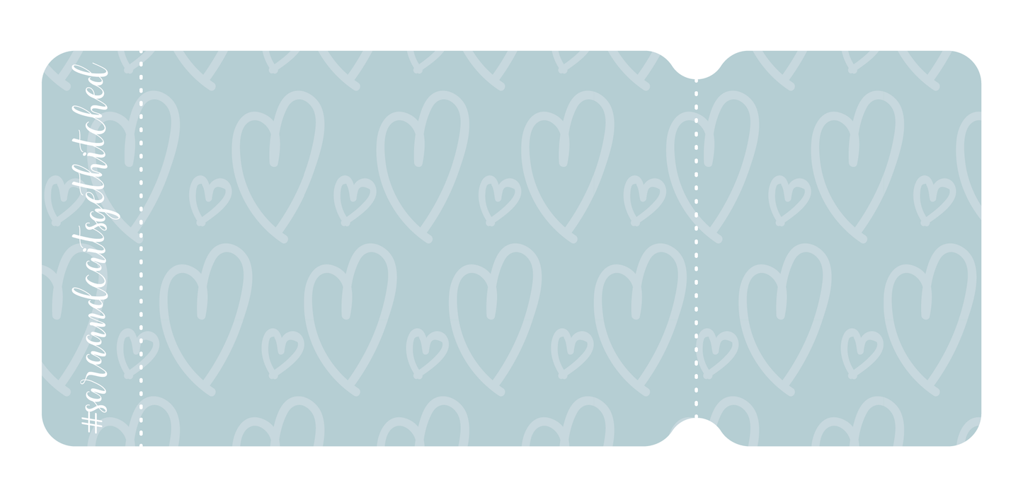 Dusky Blue Ticket-Style Wedding Invitation / Travel Themed Wedding / Festival Themed Wedding / Film Themed Wedding