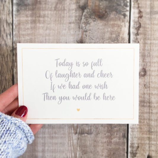 Set of 4 Printed Memorial Poems (A6)