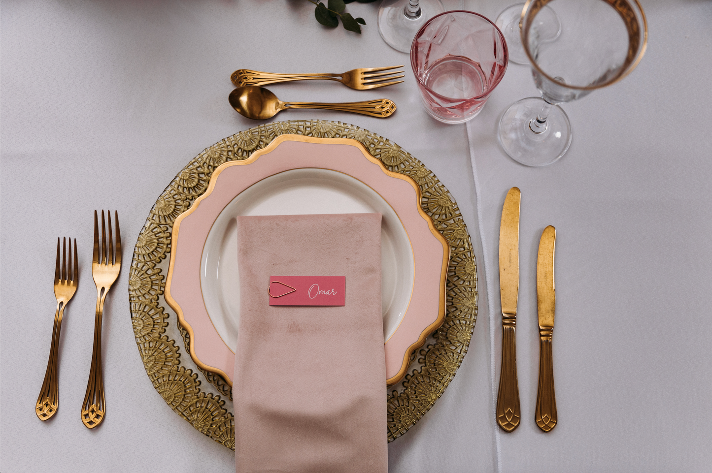 Blush & Lavender Mini Place Names