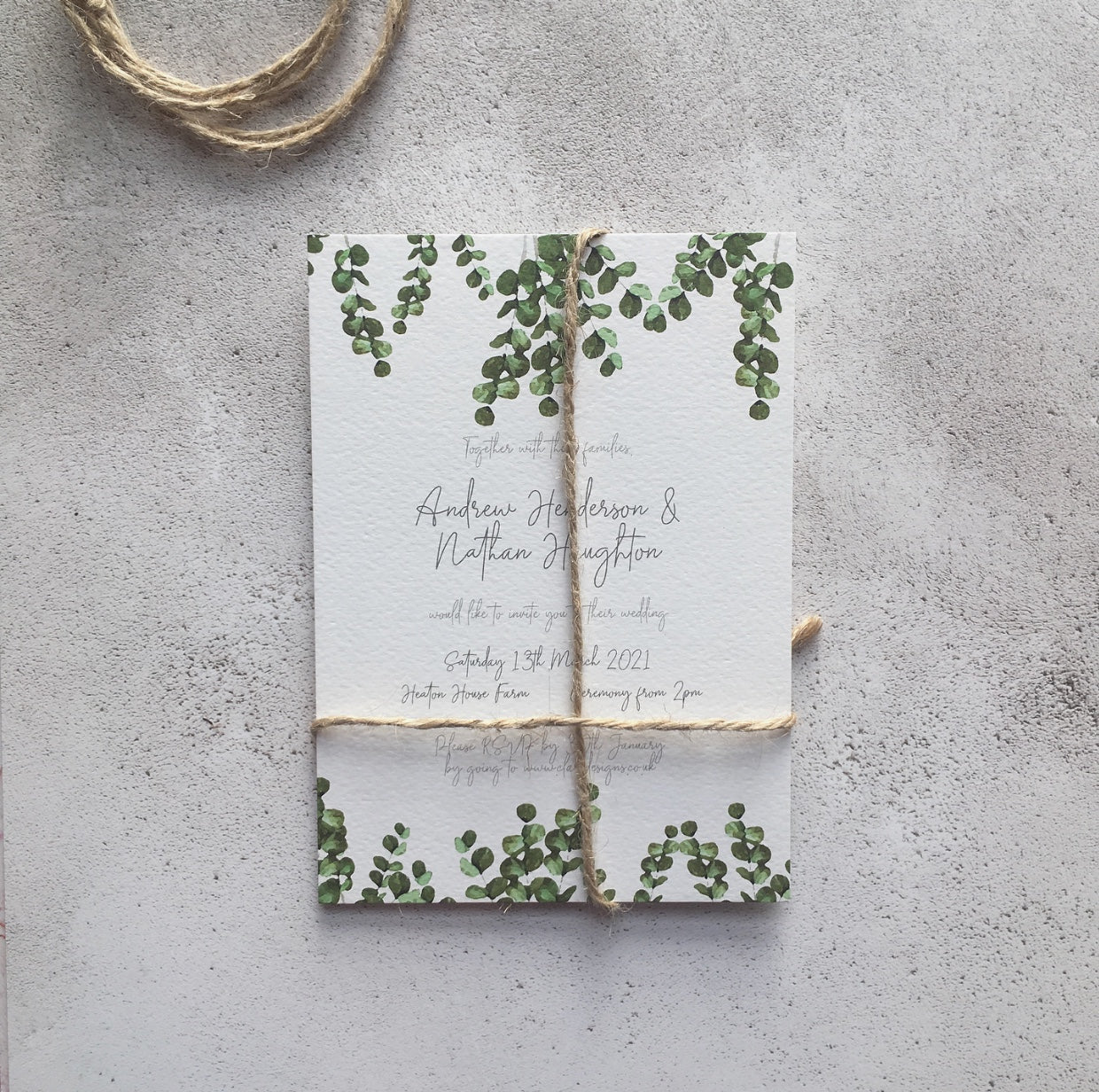 Eucalyptus Invitation