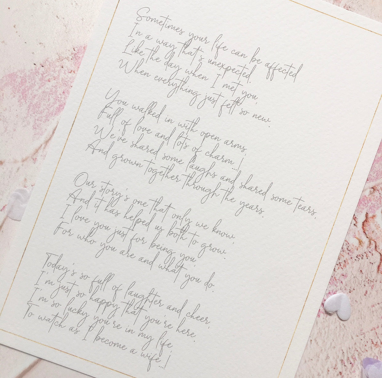Stepparent Wedding Morning Poem, Gift for Stepmum or Stepdad