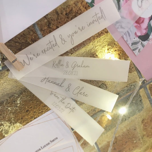 Personalised Vellum Belly Bands