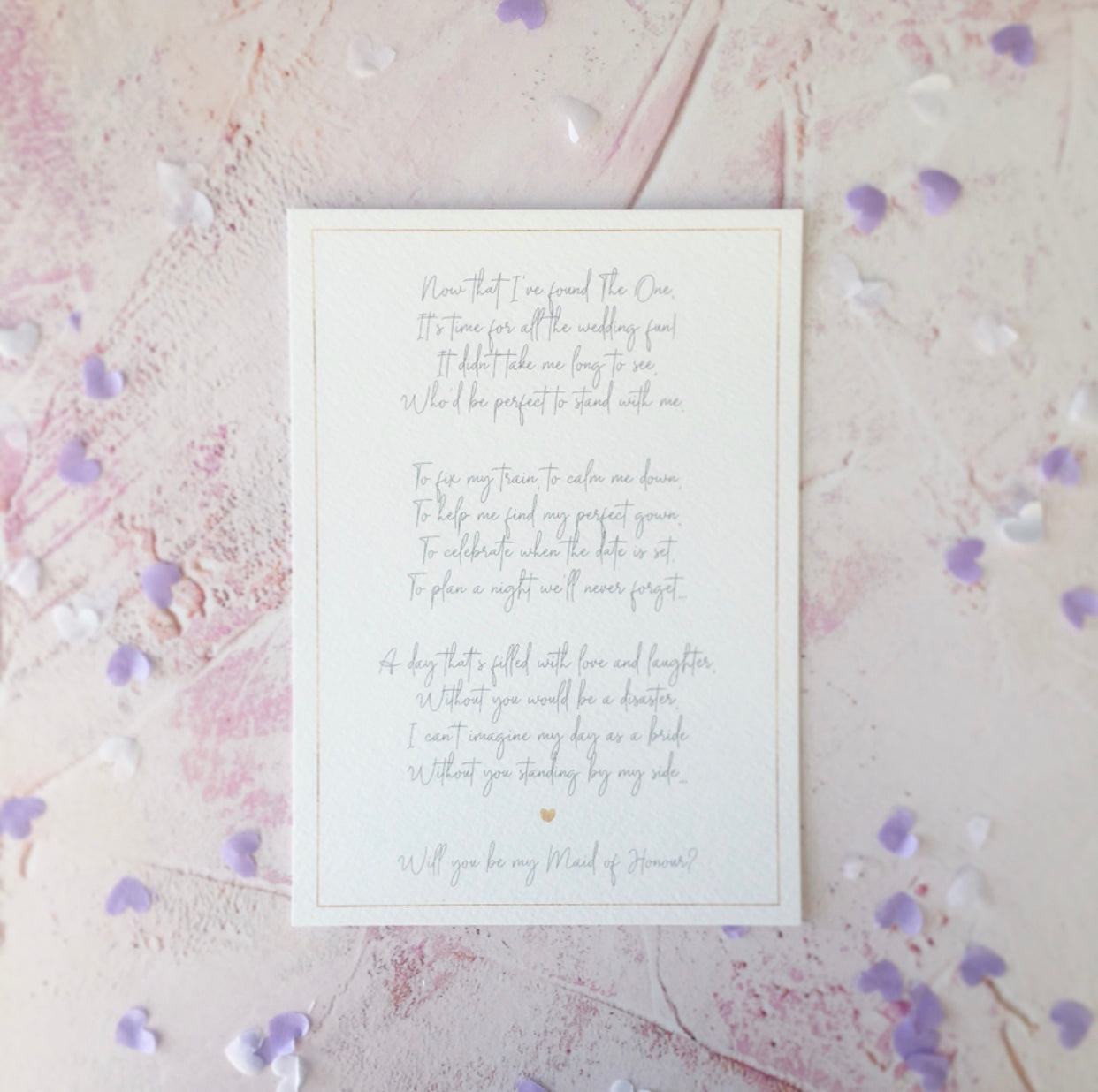 Will you be my Bridesmaid/Maid of Honour? Proposal Poem - Download & Print