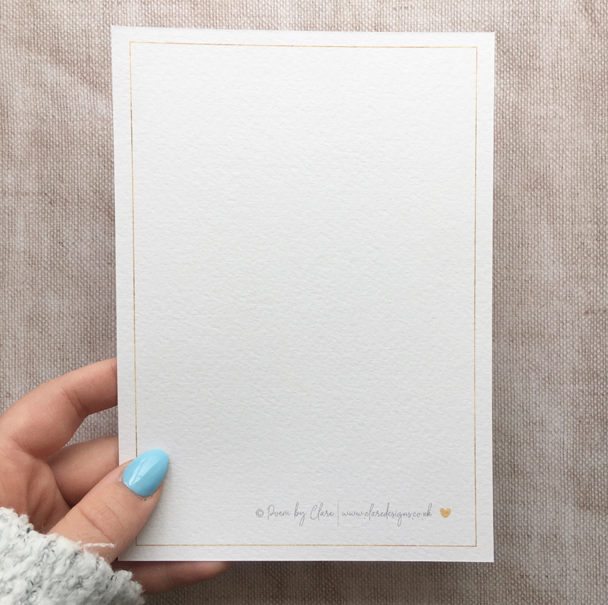 'Will you sign our register/be our witness?' Poem Print