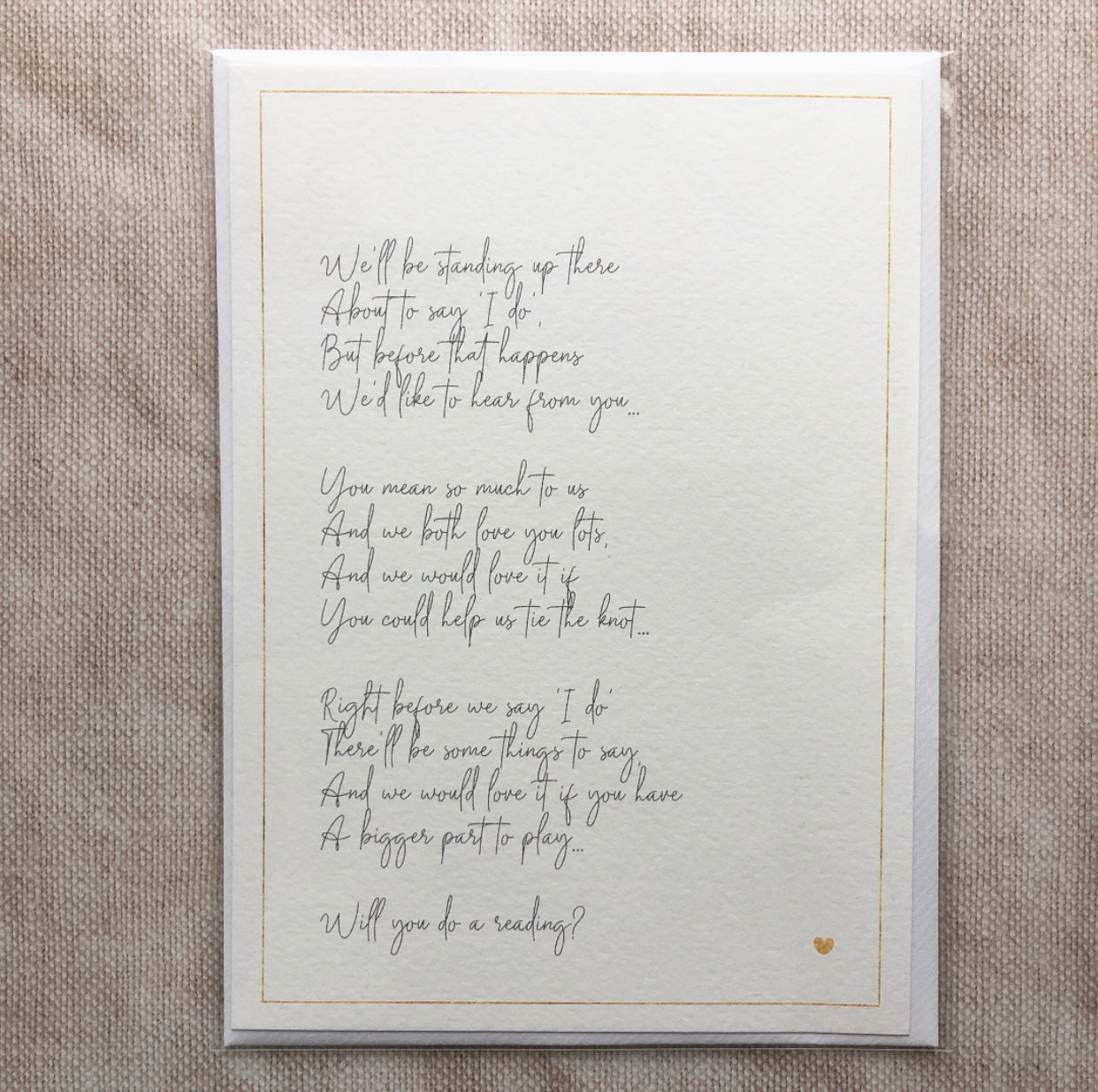 'Will you do a reading?' Poem Print