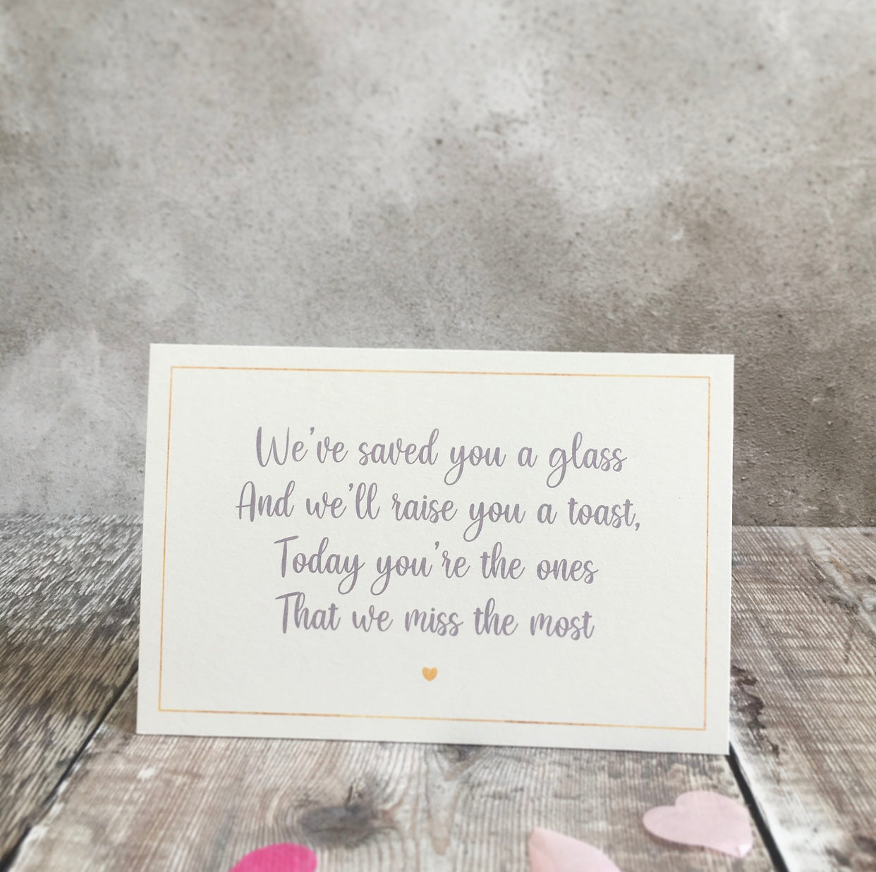 Memorial Poem 'We've Saved You A Glass' - Download & Print