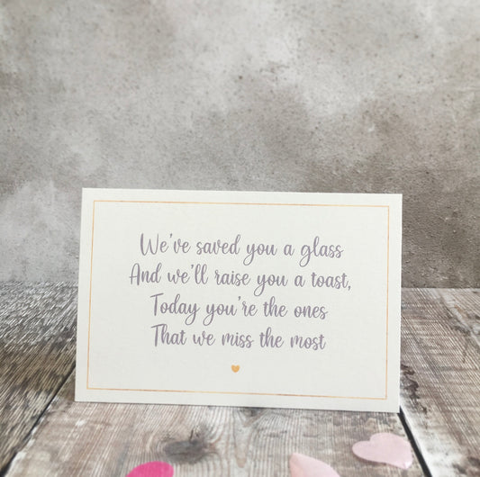 Memorial Poem 'We've Saved You A Glass' - Download & Print