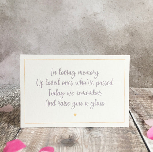 Memorial Poem 'In Loving Memory' - Download & Print
