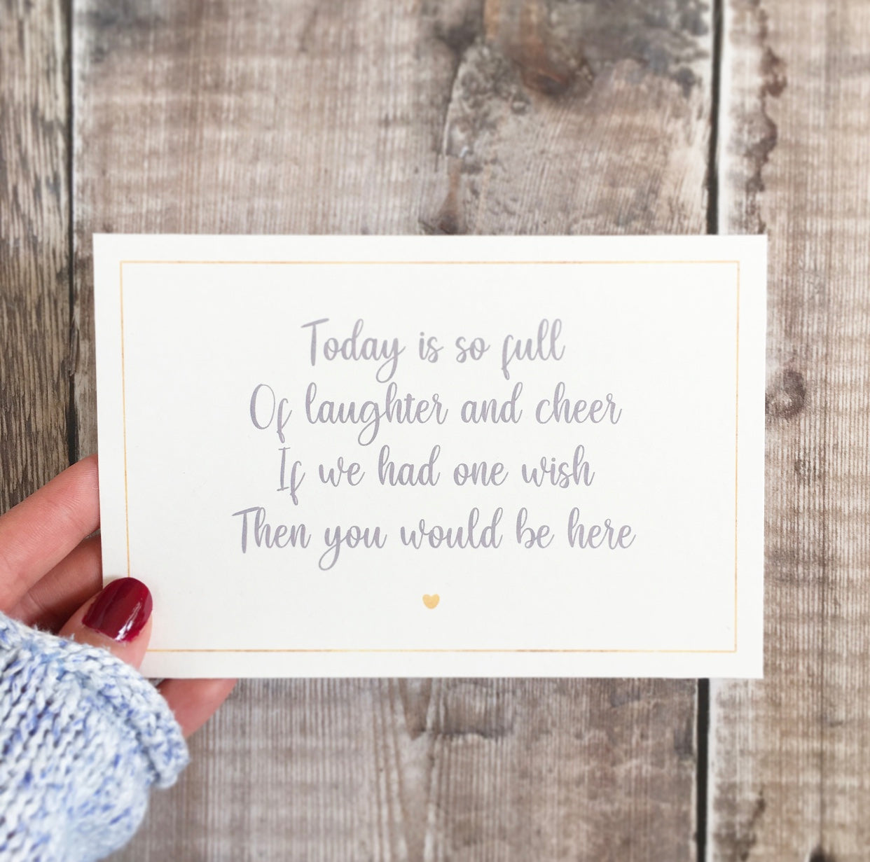 Memorial Poem 'If We Had One Wish' - Download & Print