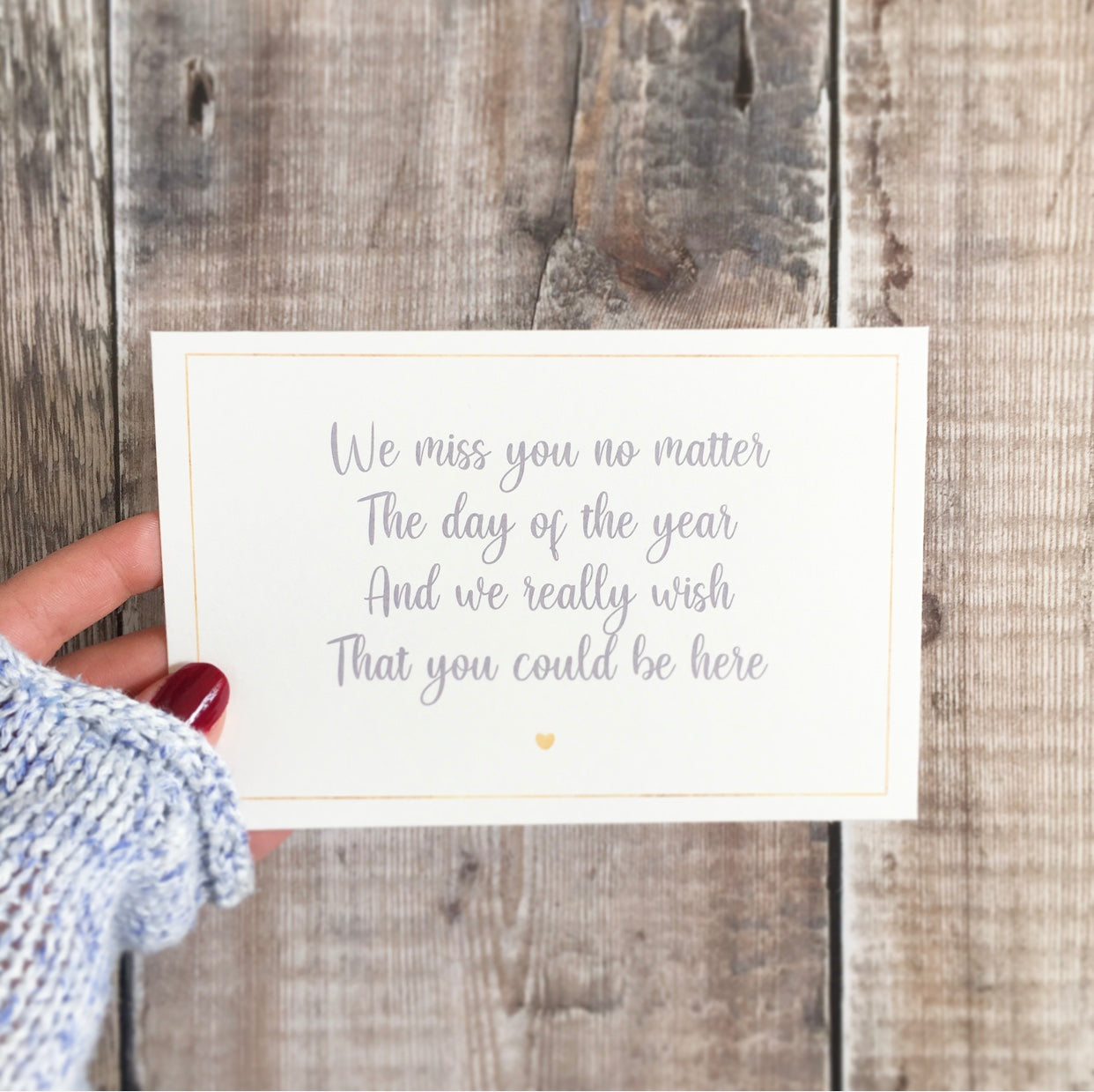 Memorial Poem 'We Miss You' - Download & Print