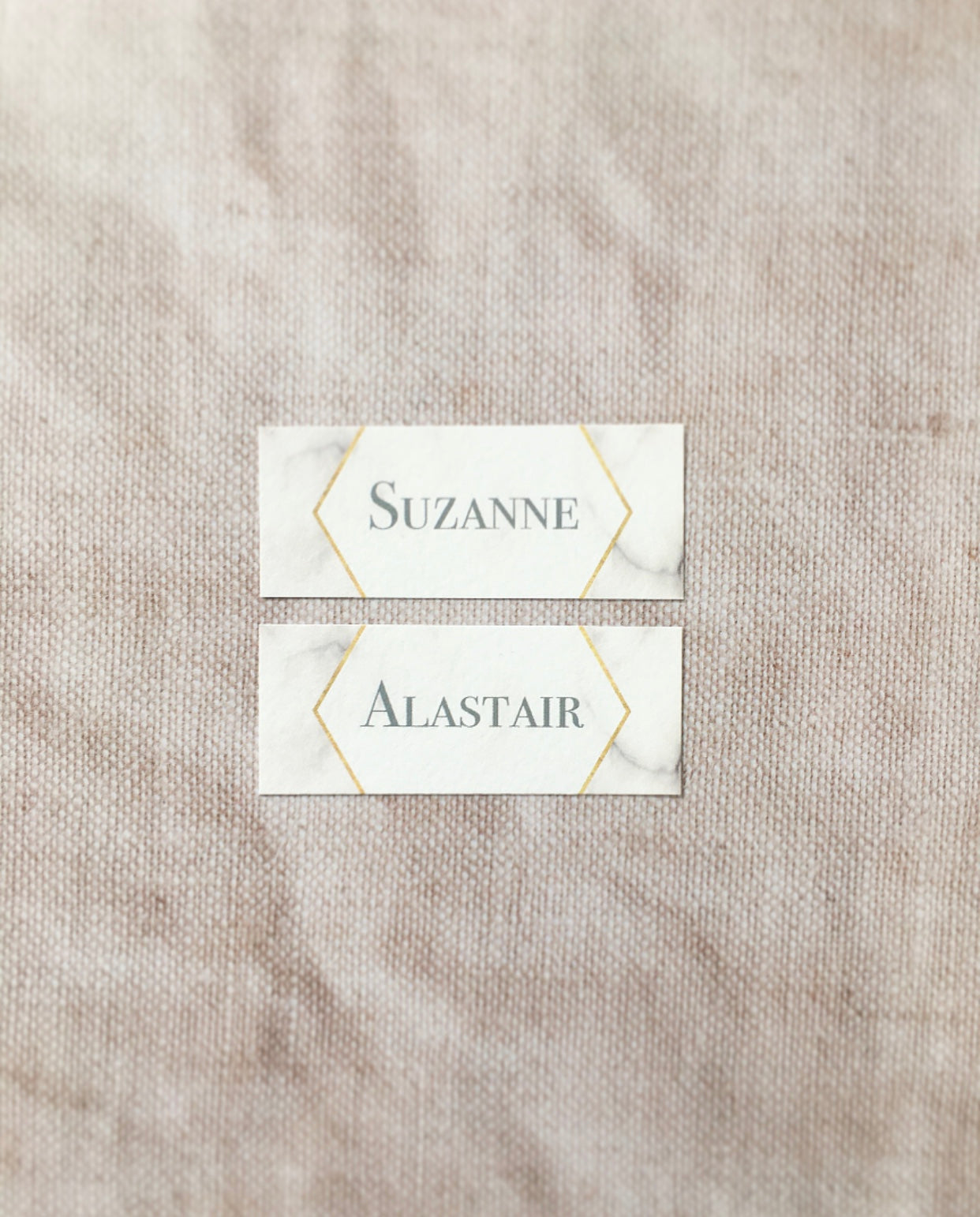 Marble Geometric Wedding Place Name Cards