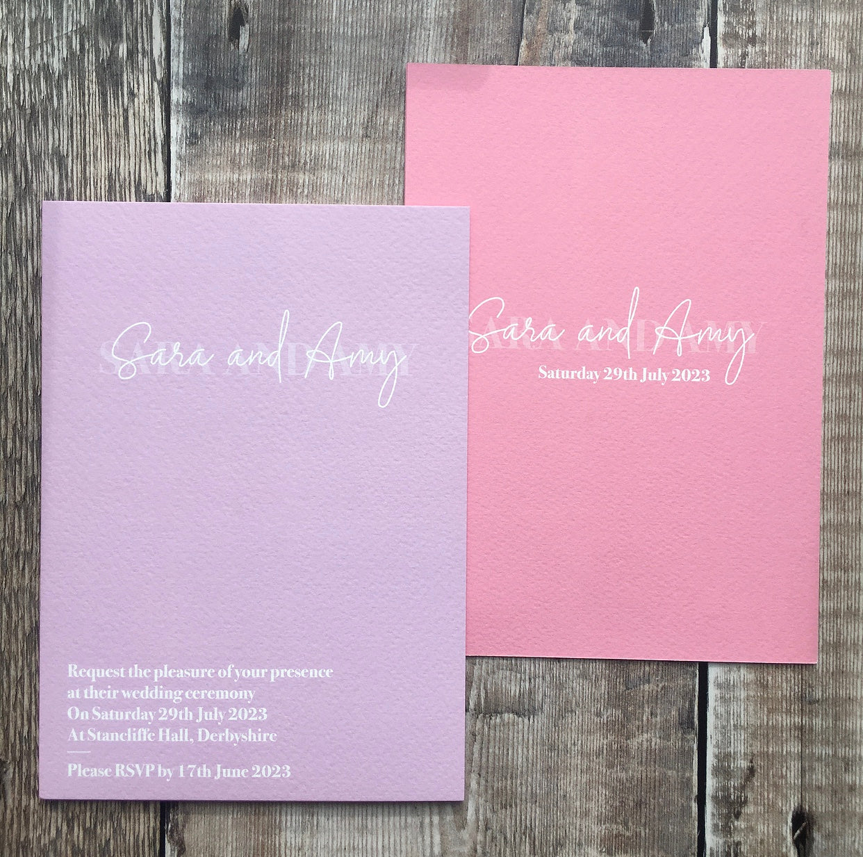 Lavender & Blush Minimal Invitations