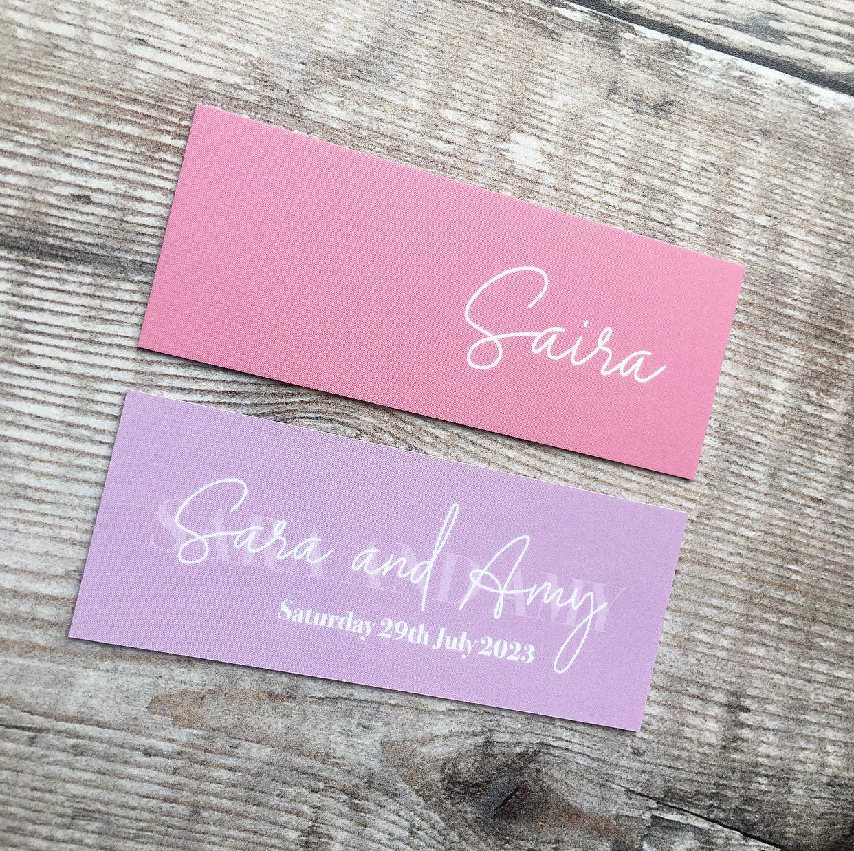Blush & Lavender Mini Place Names