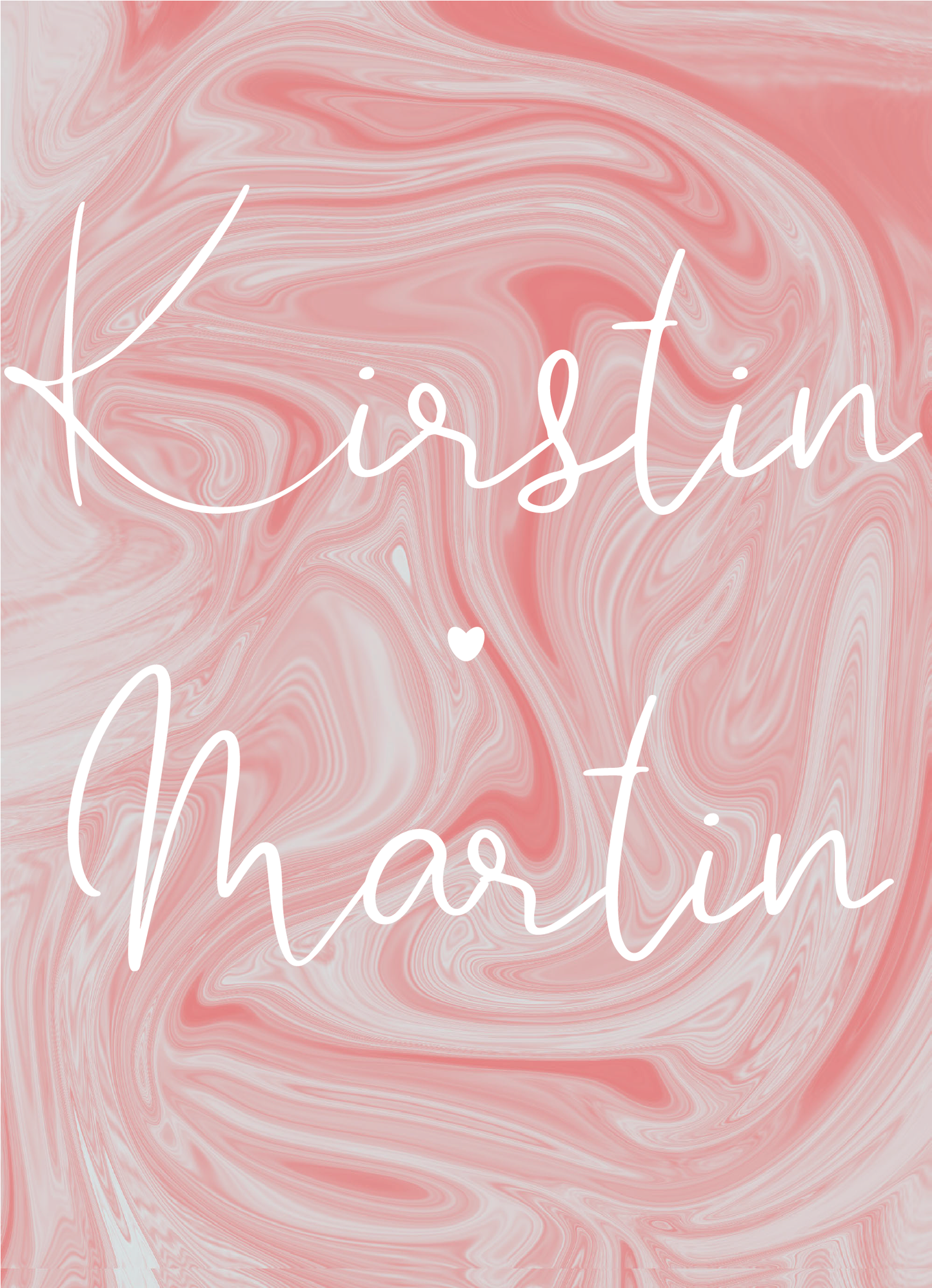 Peach Marble Wedding Invitation / Wedding Stationery