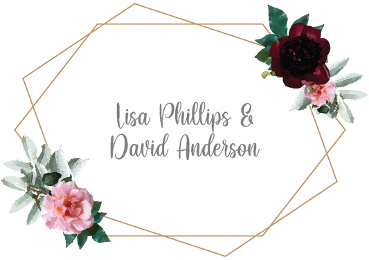 Floral Geometric Frame RSVP