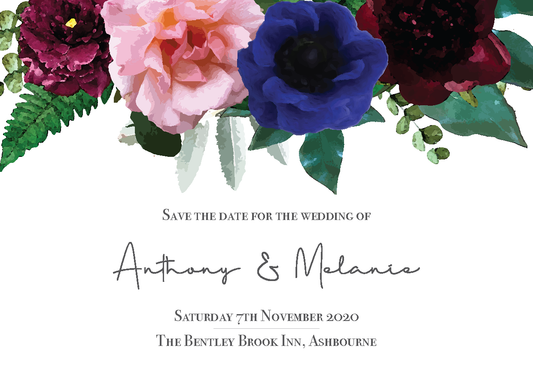 Vintage Floral Save The Date