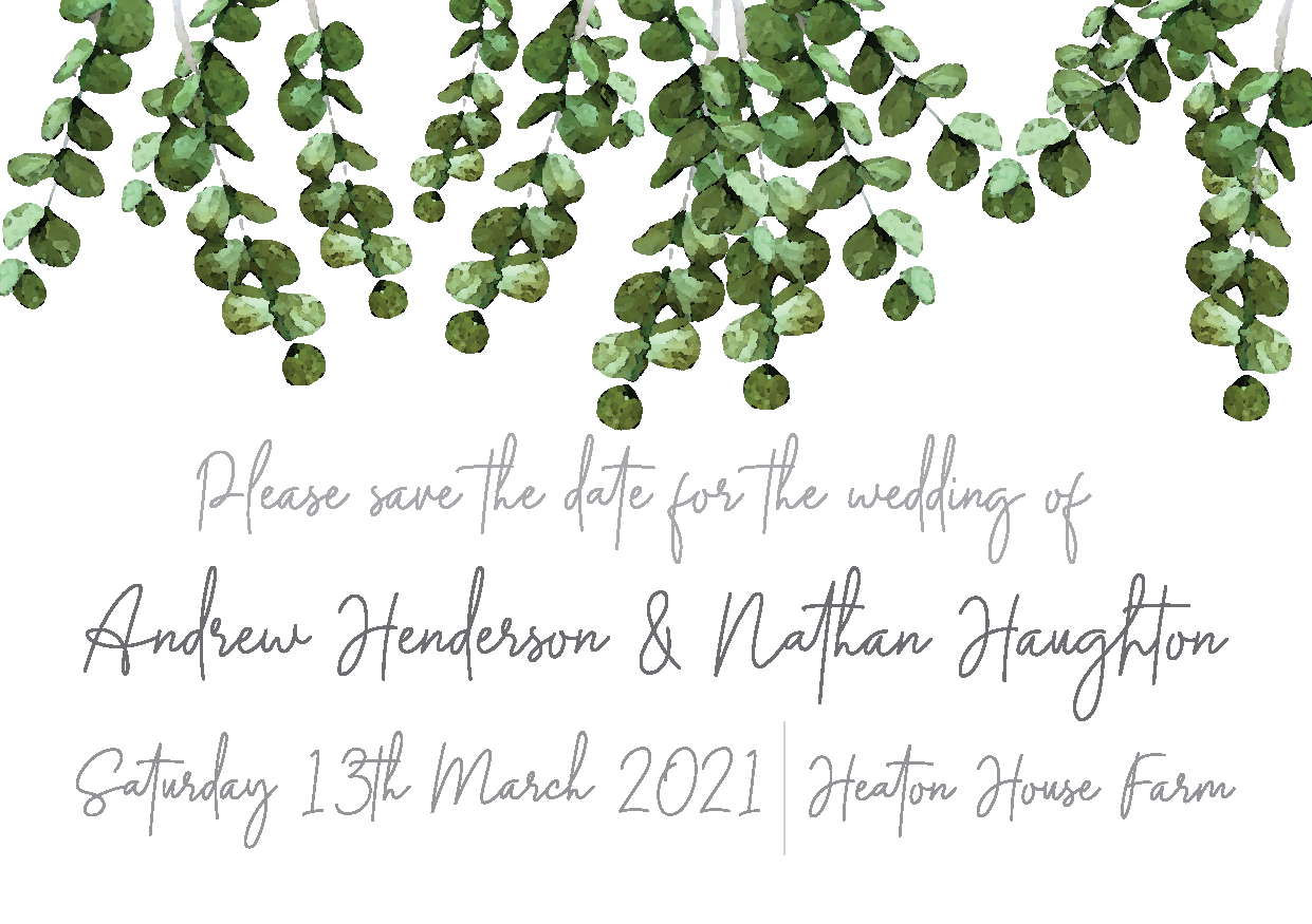 Eucalyptus Save The Date