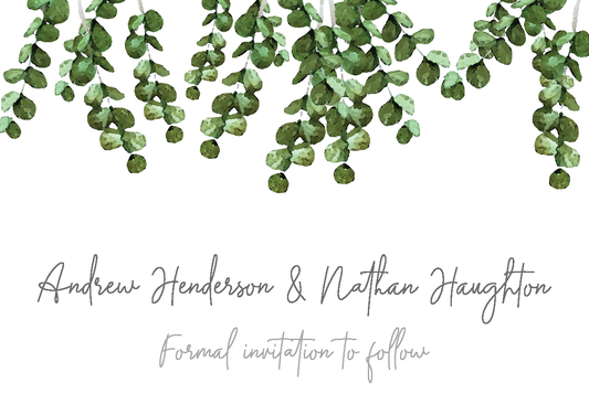 Eucalyptus Save The Date