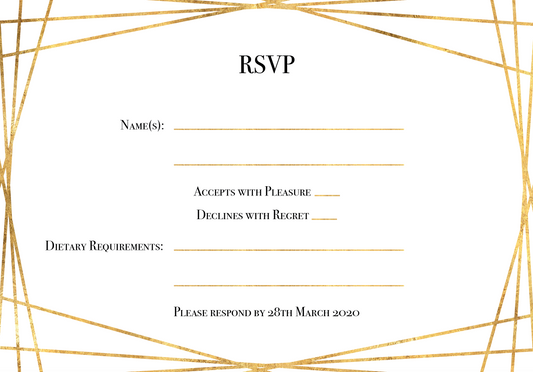 Vintage-Style Thin Frame RSVP