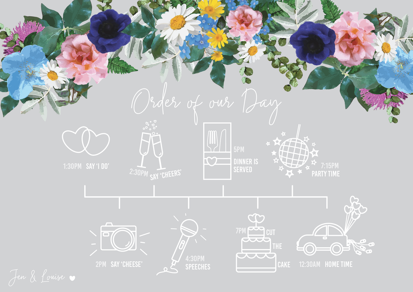 Floral Order of the Day Board