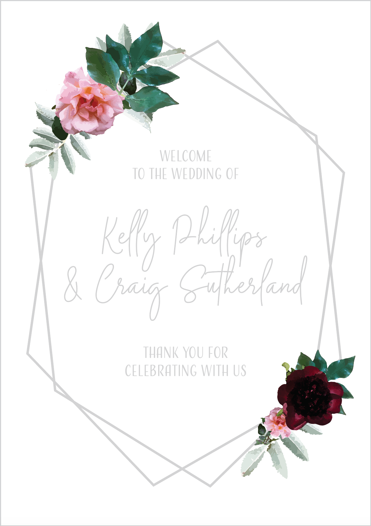 Welcome Sign in White