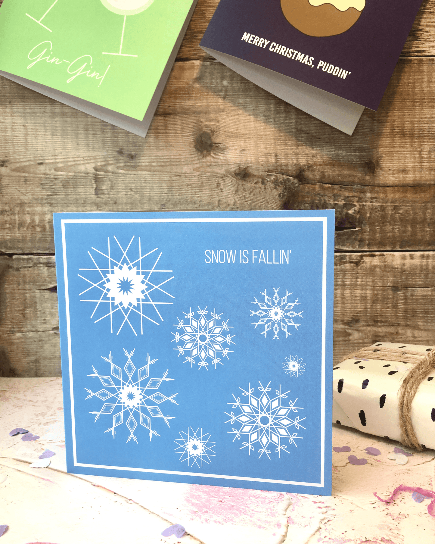 Snow is Fallin' Christmas Card - 50% off - 3 left
