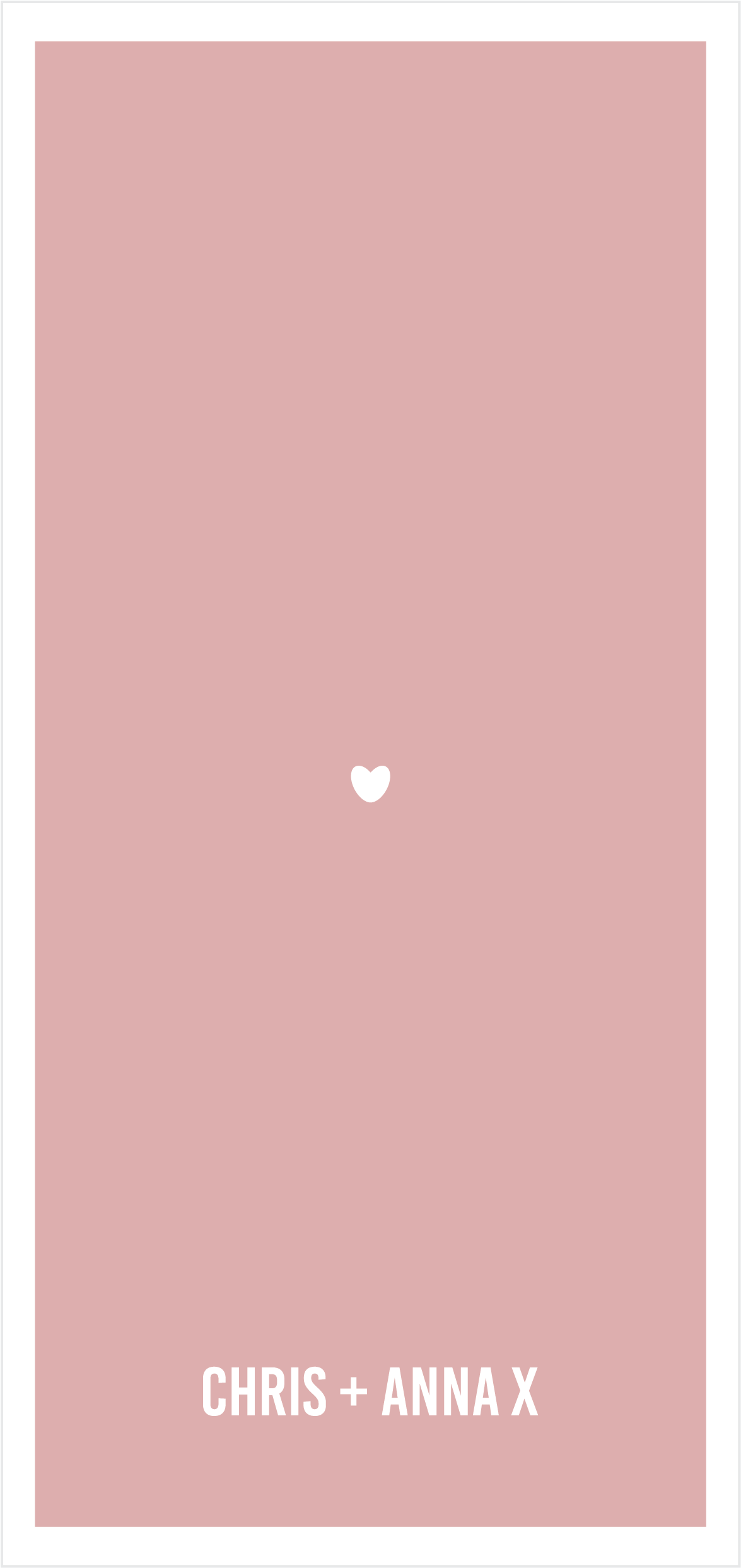 Simple Blush Bookmark Wedding Invitation