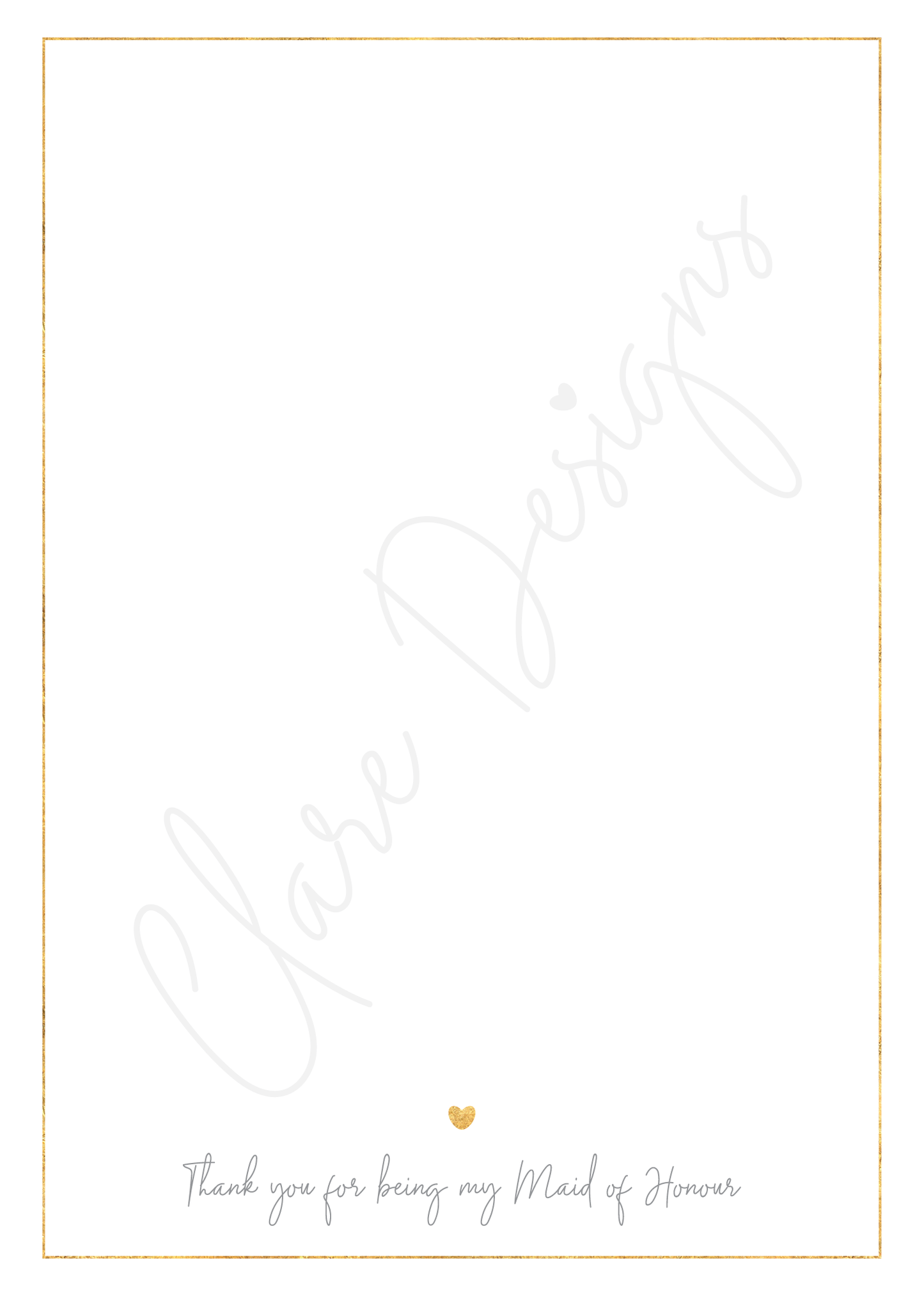 'Thank you for being my Bridesmaid/Maid of Honour' Poem Print