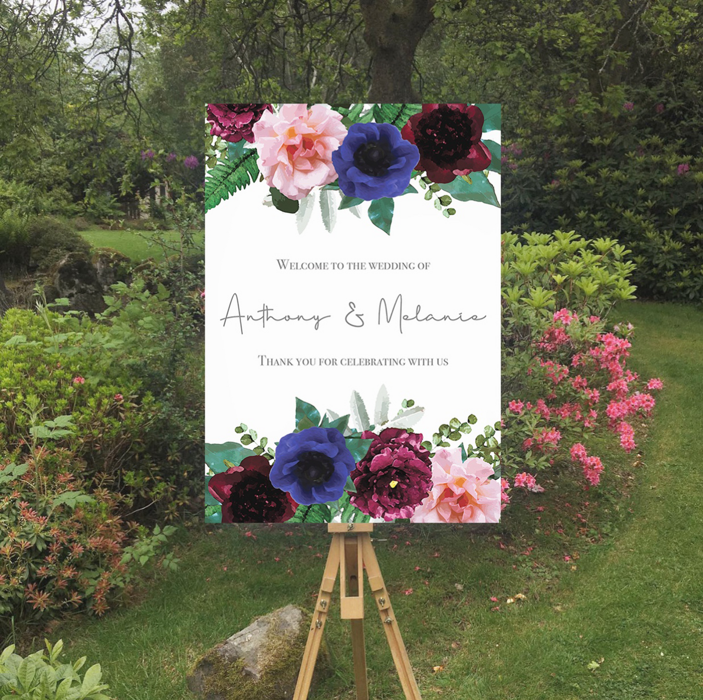 Vintage Floral Welcome to the Wedding Sign - DOWNLOAD & PRINT