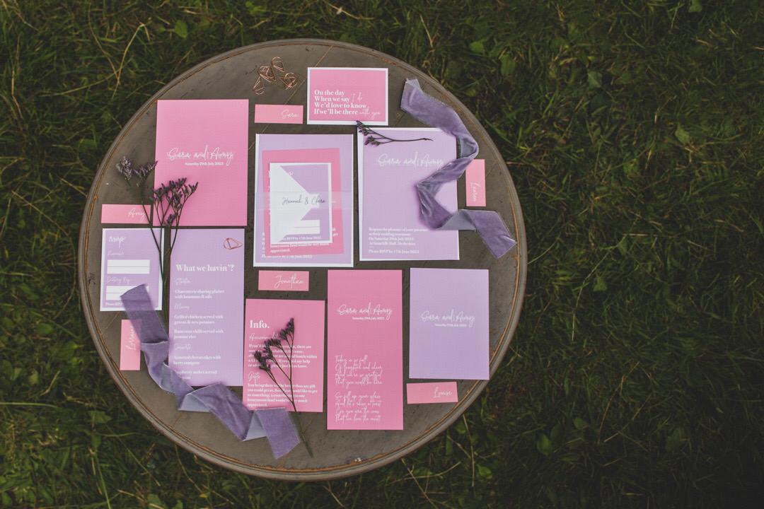 Lavender & Blush Minimal Invitations
