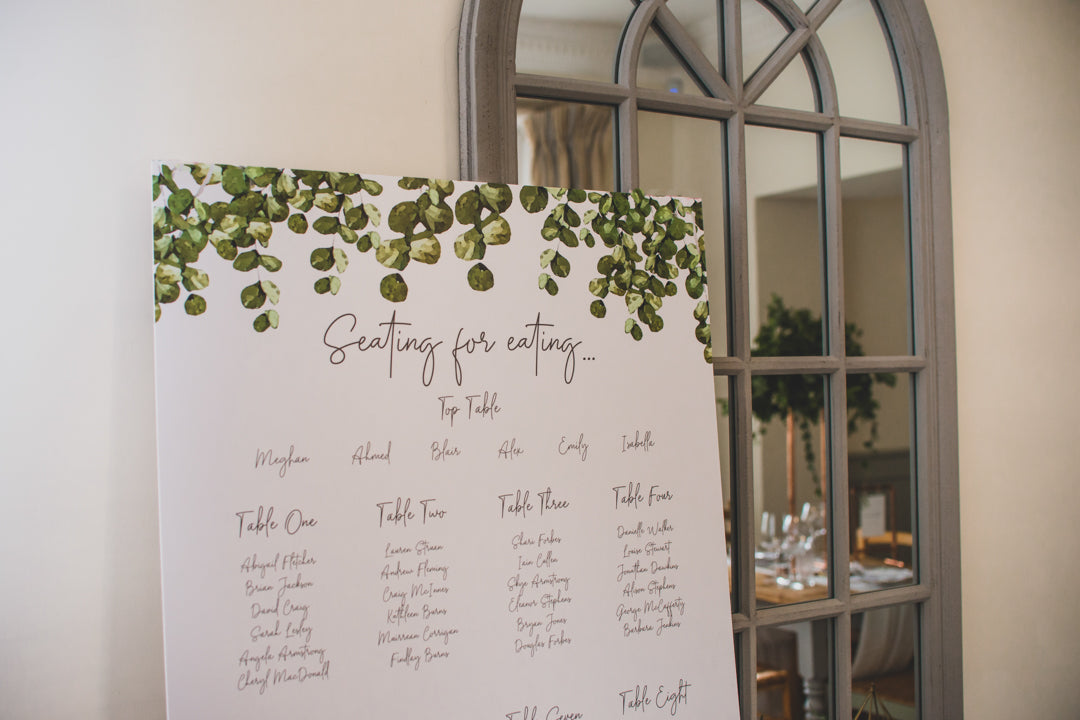 Simple Eucalyptus Table Plan
