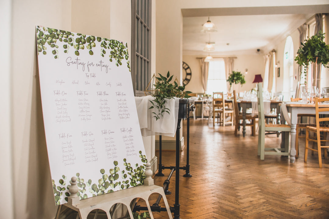 Simple Eucalyptus Table Plan