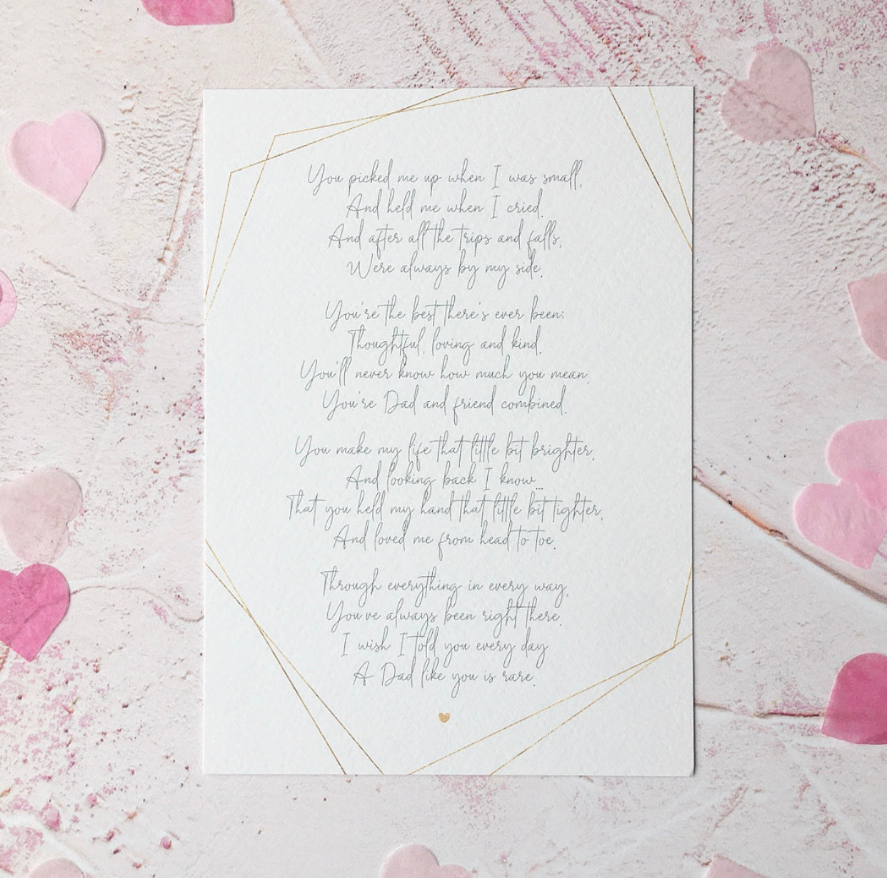 Poem for Dad, Father's Day, Birthday Seconds Print