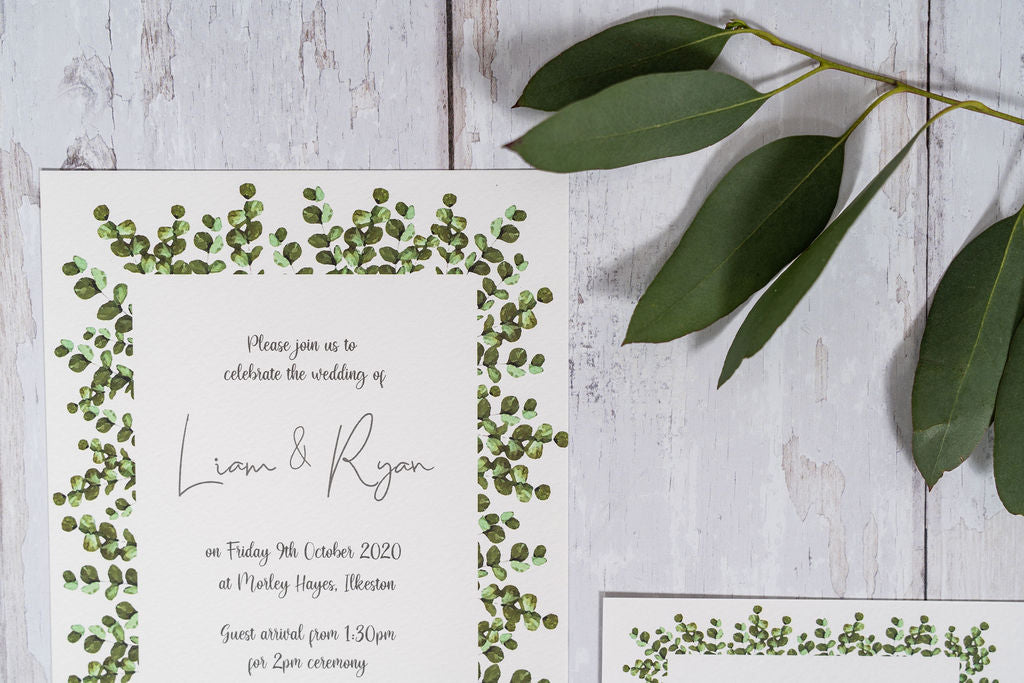 Eucalyptus Frame Save The Date