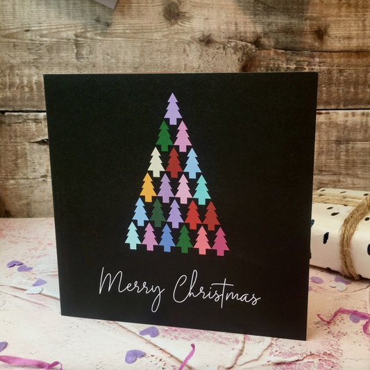 'Merry Christmas' Multi-Coloured Seconds Christmas Card