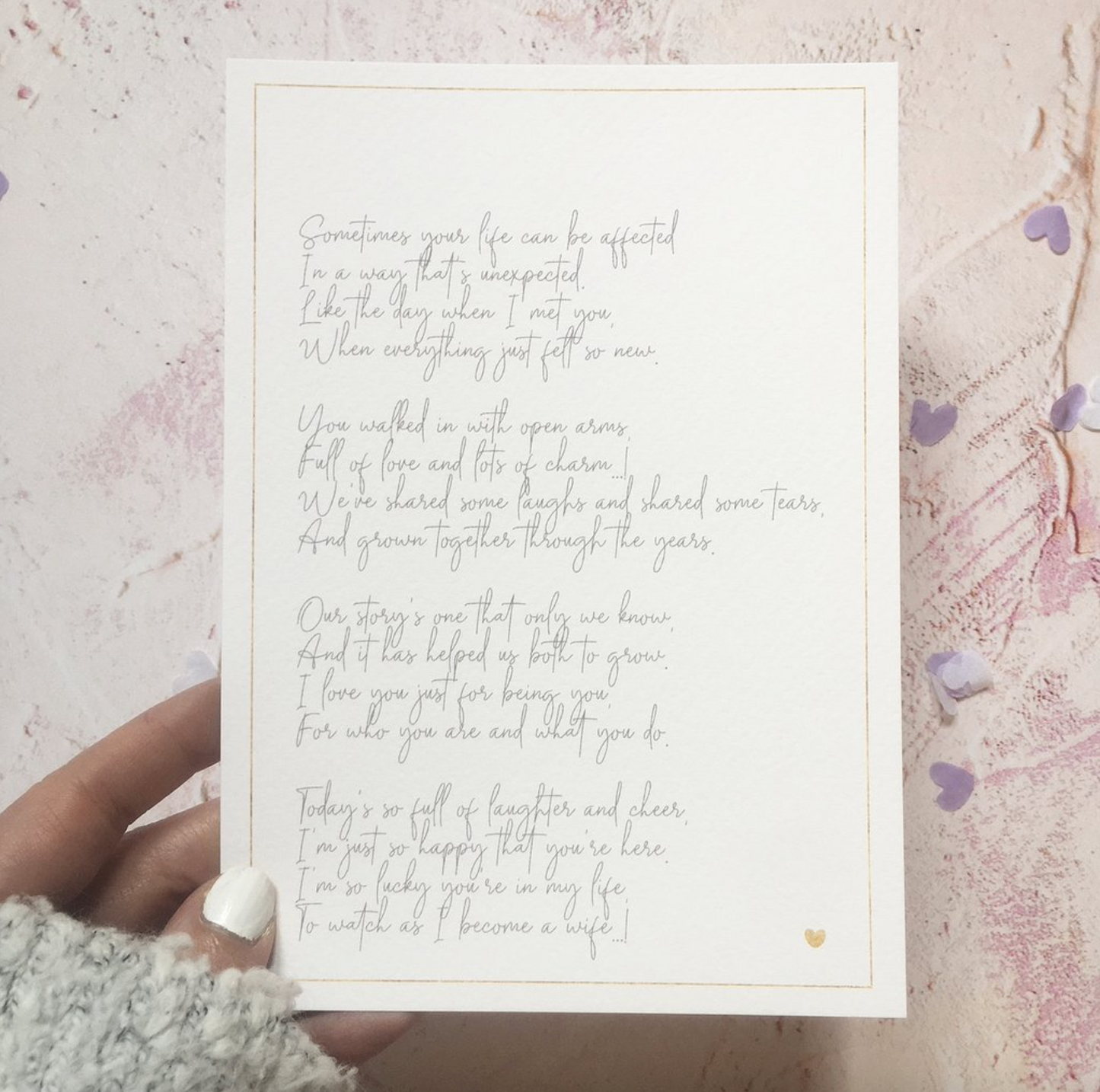 Stepparent Wedding Poem Seconds Print