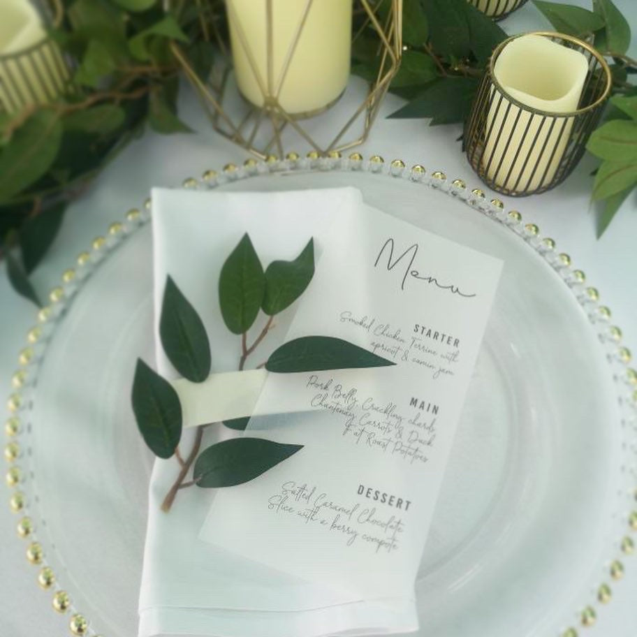 Minimal Vellum Menu