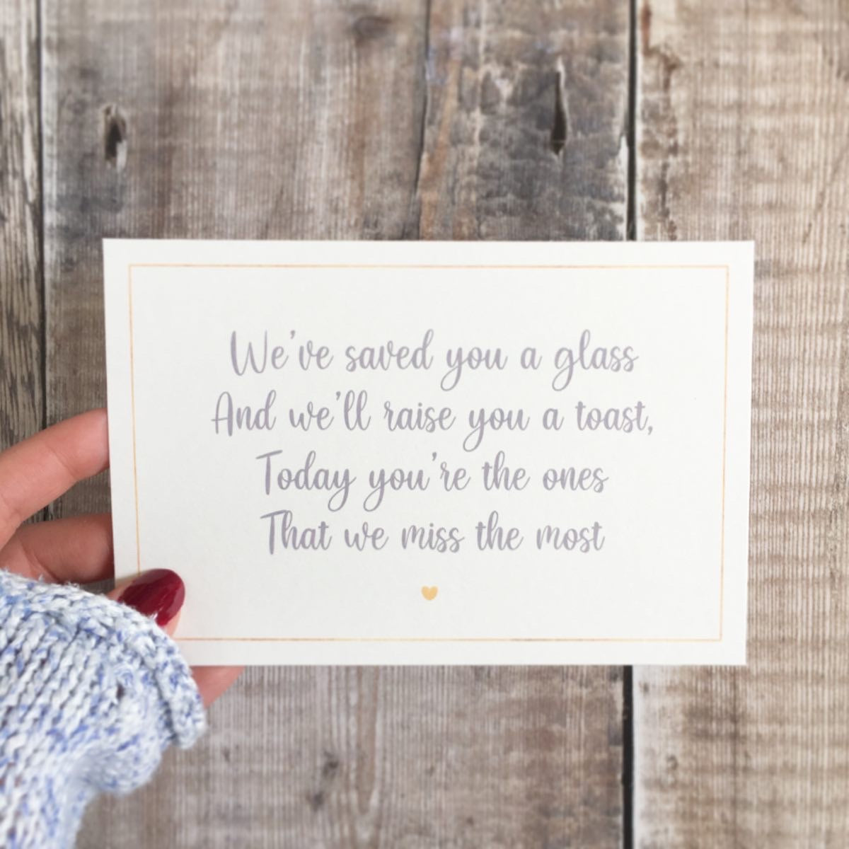Set of 4 Printed Memorial Poems (A6)