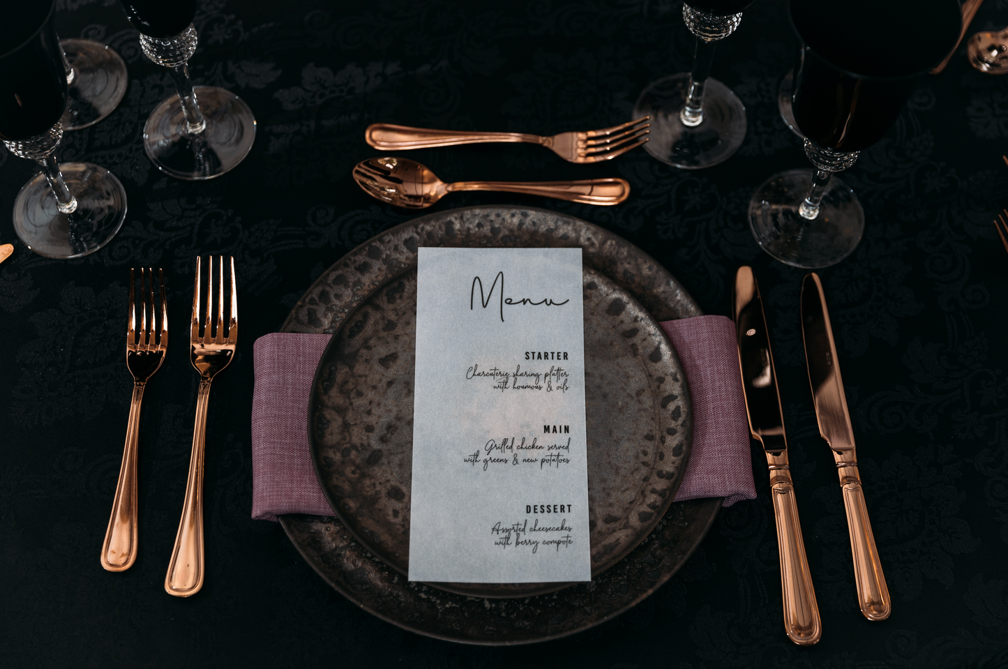 Minimal Vellum Menu
