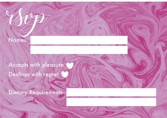 Pink Marble RSVP