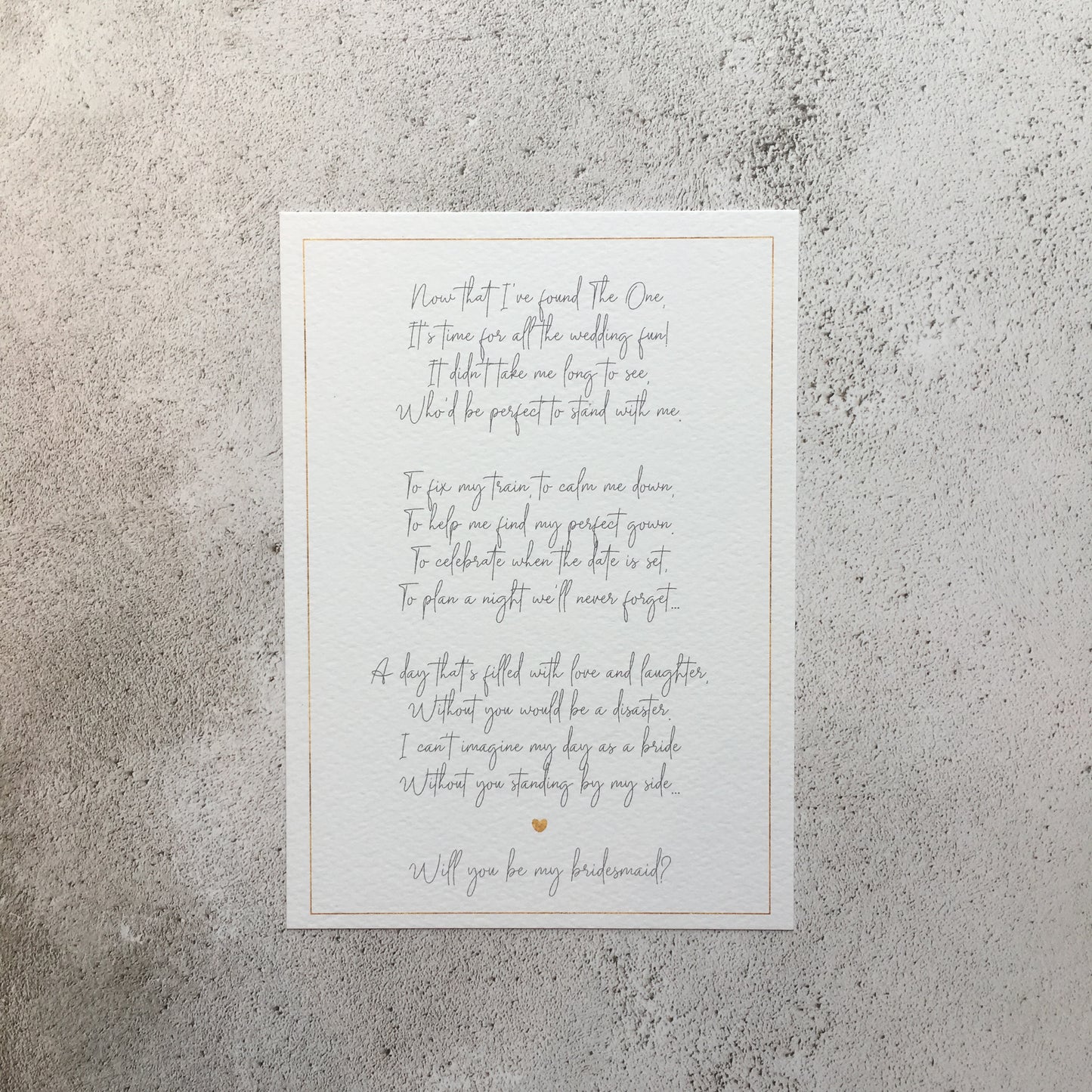 Will You Be My Bridesmaid? Poem Print / Bridesmaid Proposal / Bridesmaid Gifts / Bridesmaids Boxes / Wedding Gifts / Wedding Stationery