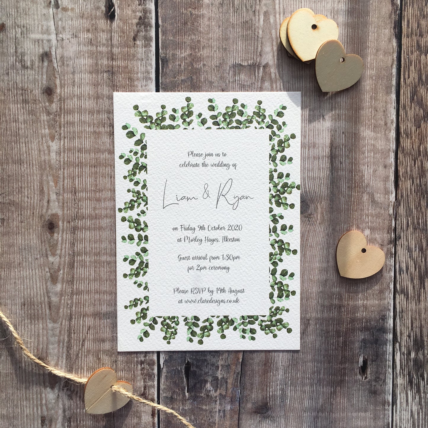 Eucalyptus Frame Invitation