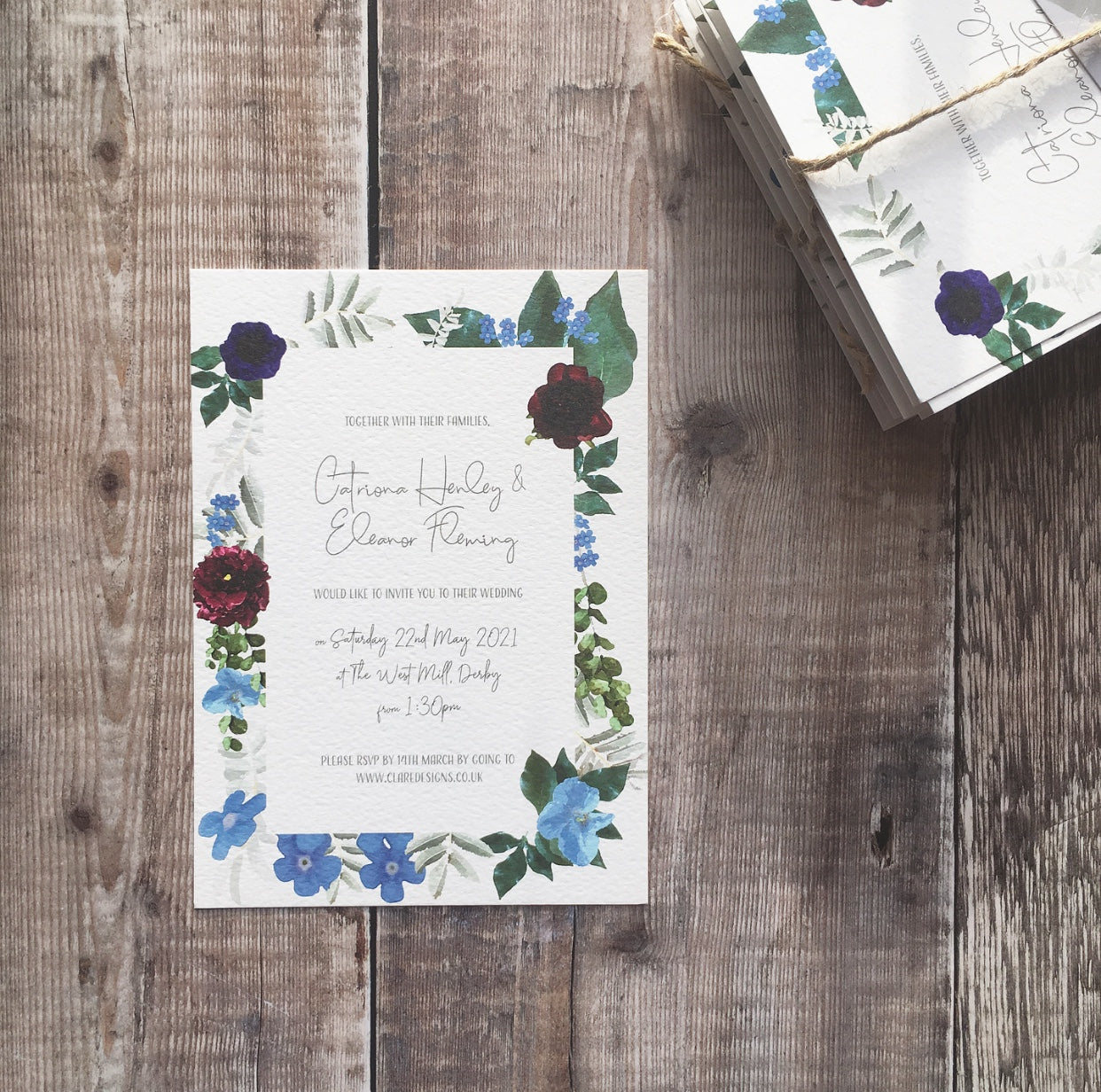 Rustic Floral Invitation