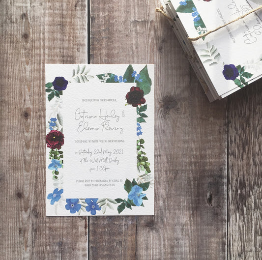 Rustic Floral Invitation