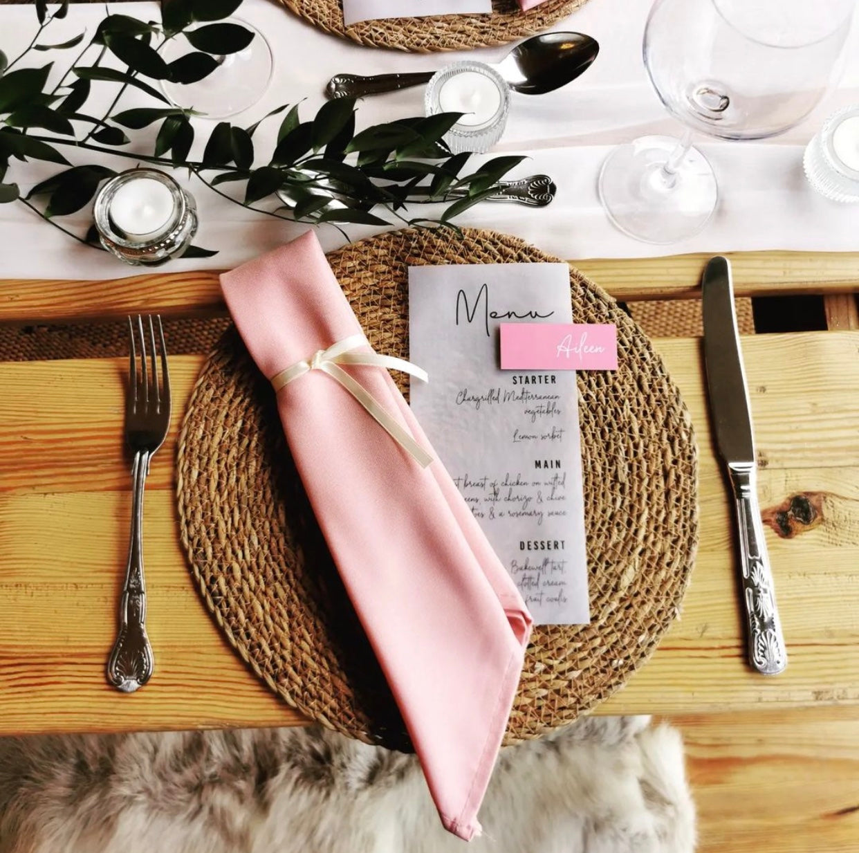 Minimal Vellum Menu